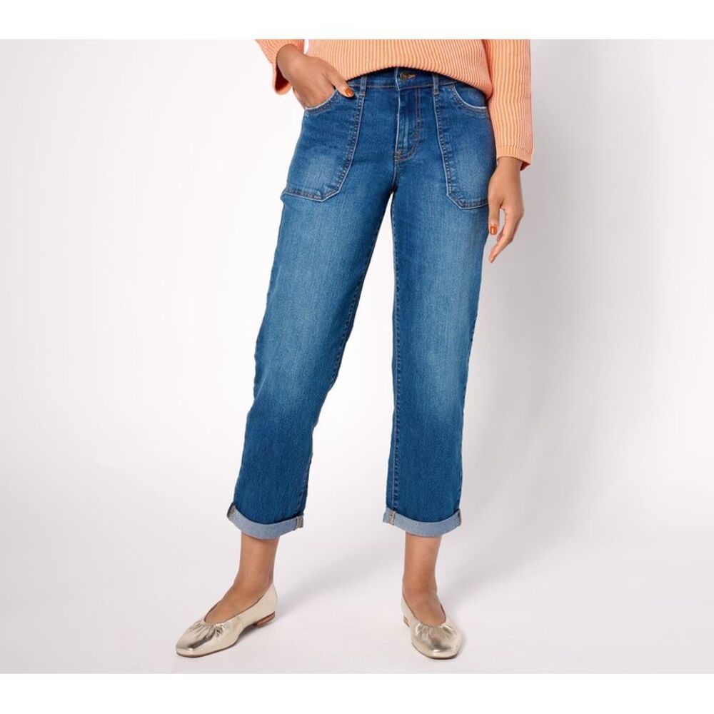 Arctic Expedition Women's Petite Pants 32P Boyfriend Jean Blue